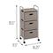 Honey Can Do 3-Drawer Gray Rolling Fabric Storage Cart